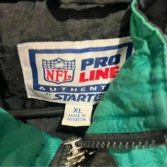 Vintage 90s New York Jets Starter pullover jacket NFL Football Pro Line Official - Picture 4 of 13